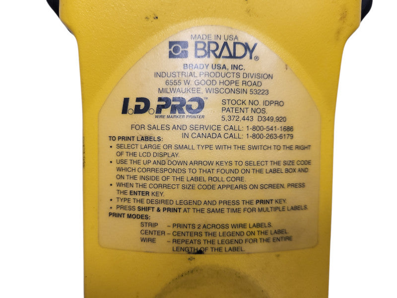 Brady ID Pro Wire Marker Printer with Case and Extra Battery READ $