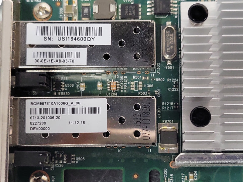 Broadcom BCM57810S 10GB Dual Port SFP Host Bus Adapter BCM957810A1006, LP _