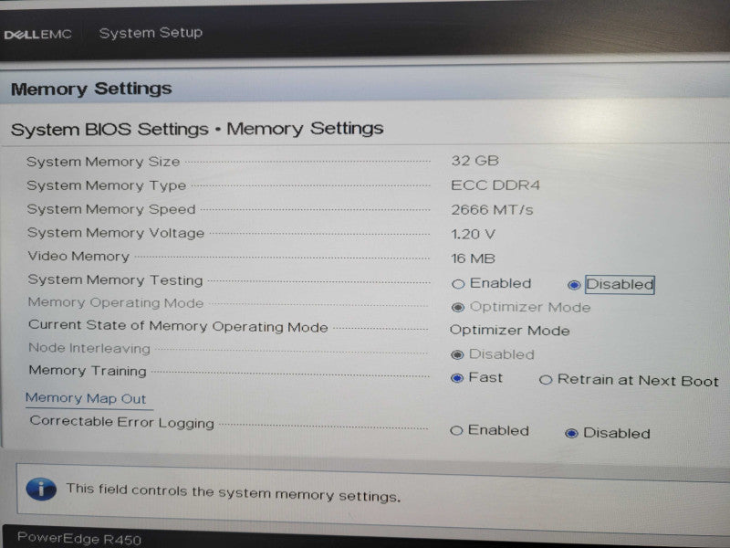 Dell PE R450 1U 8x 2.5" 1x Xeon Silver 4309Y @ 2.80Ghz 32GB RAM PERC H745 2x PSU 600W READ  !