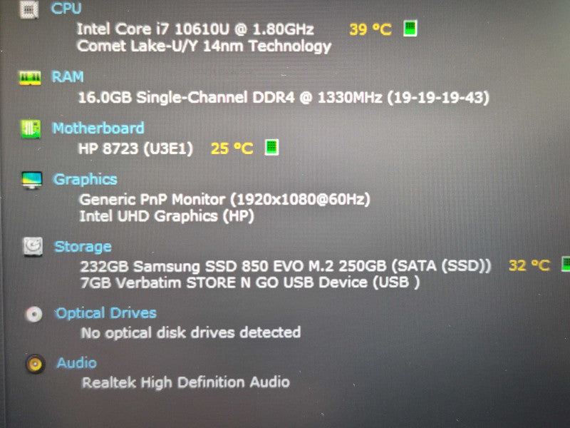 HP EliteBook 840 G7| i7-10610U| 16GB DDR4| 16GB SSD  β Lap200