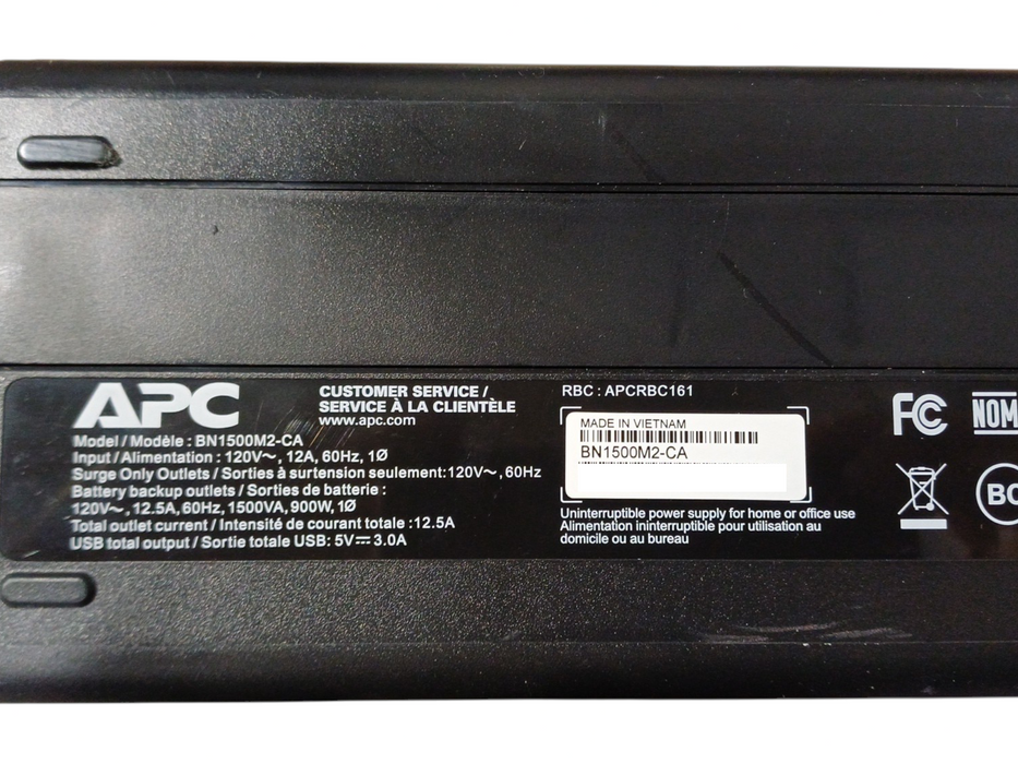 APC Back-UPS Pro 1500VA, 2 USB charging ports, 10 NEMA outlets (4 surge)