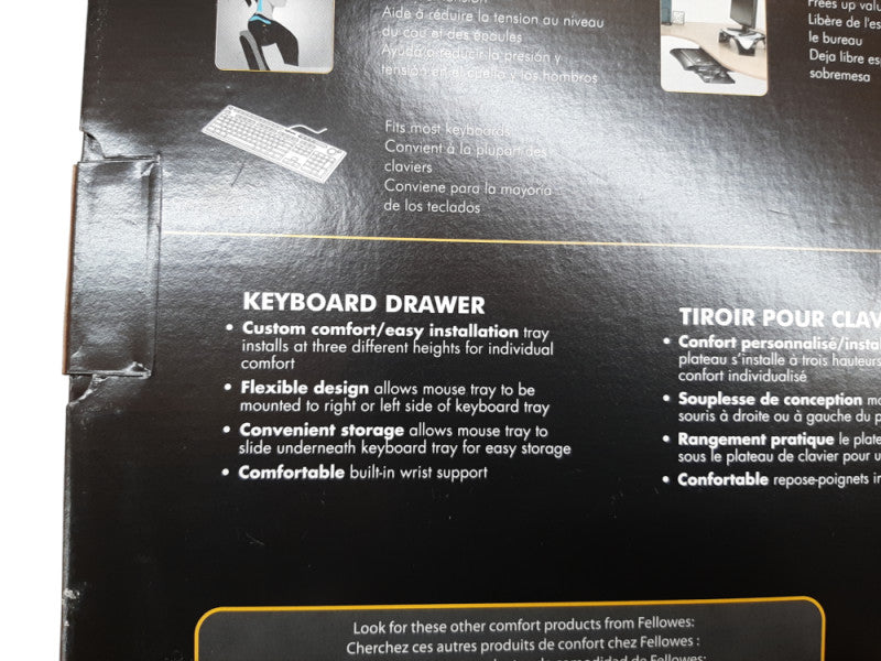 Fellowes Keyboard Drawer, comfortable typing, free up desk space