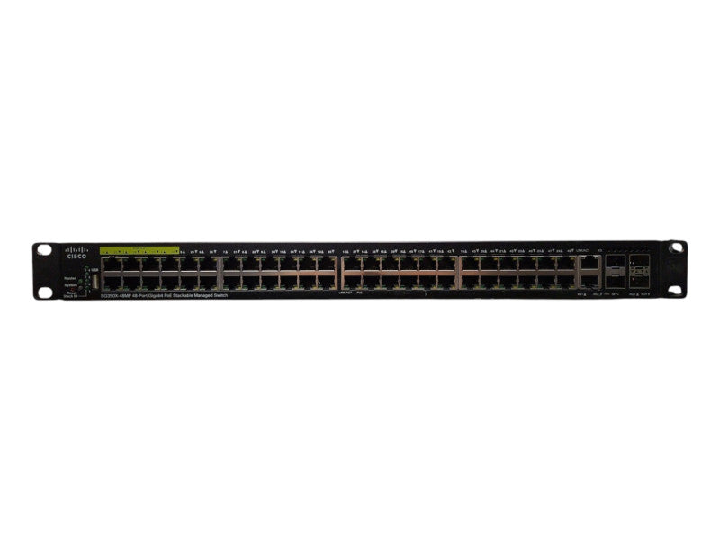 Cisco SG350X-48MP-K9, 48-Port Gigabit PoE Stackable Managed Switch