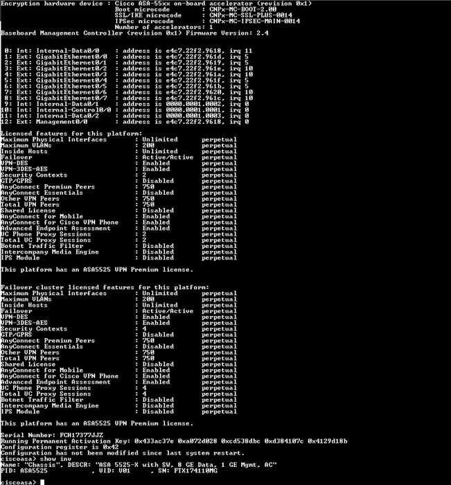 Cisco ASA-5525-X | Adaptive Security Appliance | Premium License (NO HDD