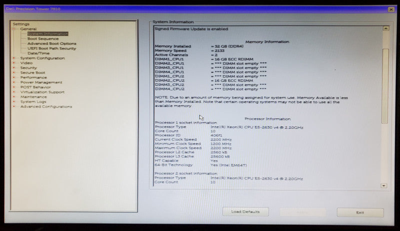 Dell Precision Tower 7810 | 2x E5-2630 v4 | 32GB DDR4 | No HDD/No GPU