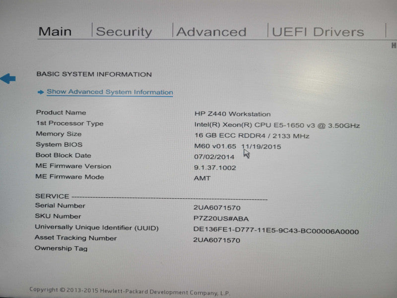 HP Z440 Workstation | Xeon E5-1650 v3 @3.50GHz, 16GB DDR4, Quadro K2200 !
