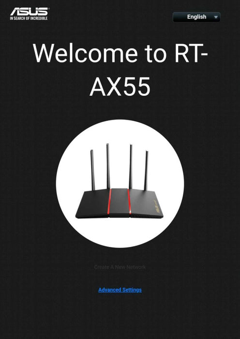 ASUS AX1800 1800Mbps 4 Ports WiFi 6 Router (RT-AX55 V2) W/Adapter