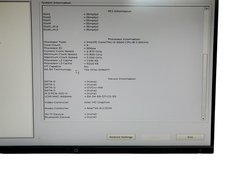 Dell OptiPlex 3070 Intel Core i5-9500 8GB RAM DDR4 - NO HDD