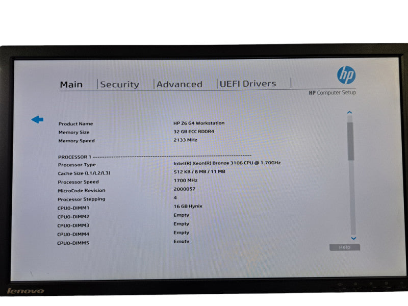 HP Z6 G4 Workstation | Xeon Bronze 3106 @1.70GHz, 32GB ECC RDDR4, No HDD/GPU