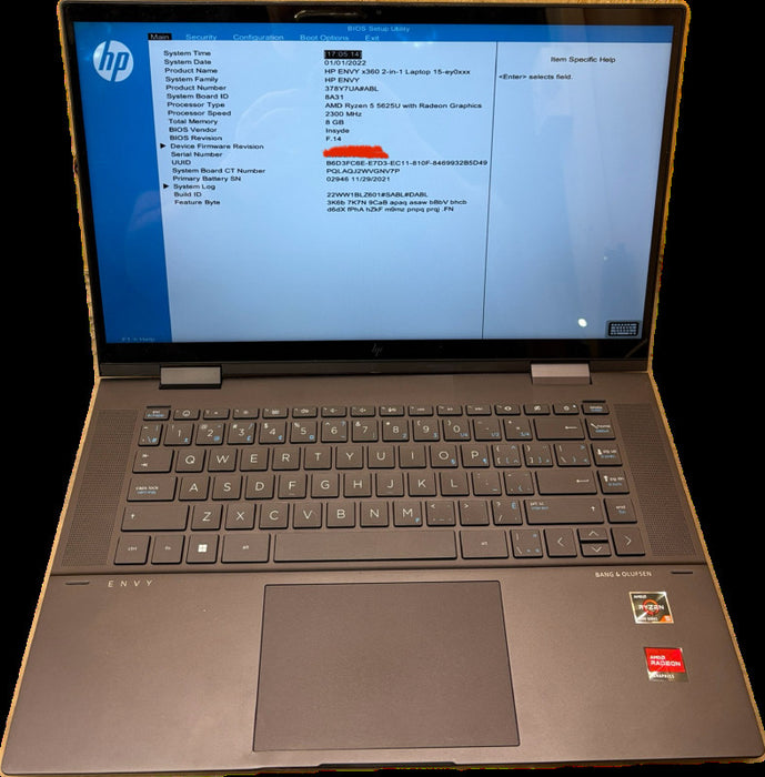 HP ENVY x360 2in1 TOUCH Ryzen 5 5625U Bad LCD And Hinge For Parts/Repair READ  Lap200