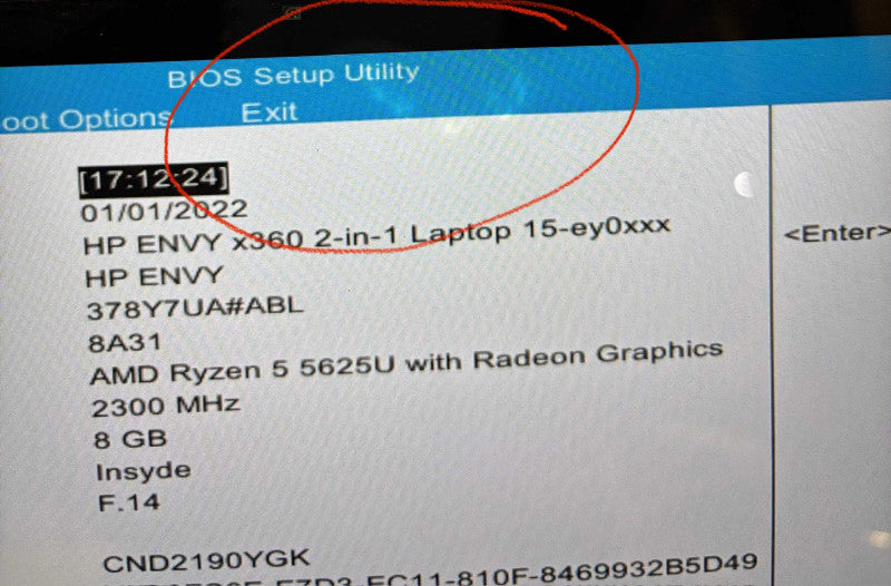 HP ENVY x360 2in1 TOUCH Ryzen 5 5625U Bad LCD And Hinge For Parts/Repair READ  Lap200