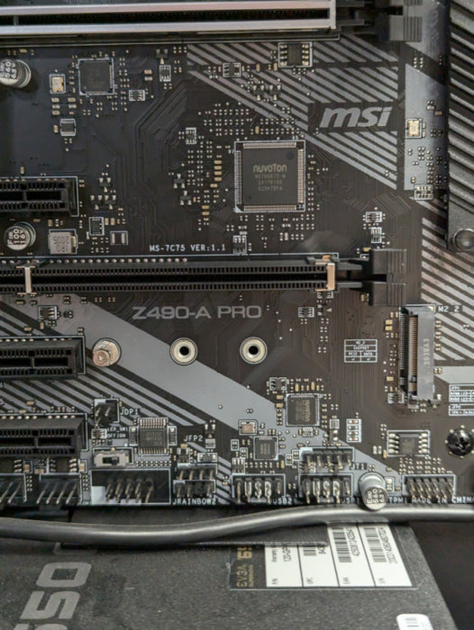 Custom PC MSI Z490-A PRO with Intel Core i9-10850K 16GB RAM 500GB NVMe  -