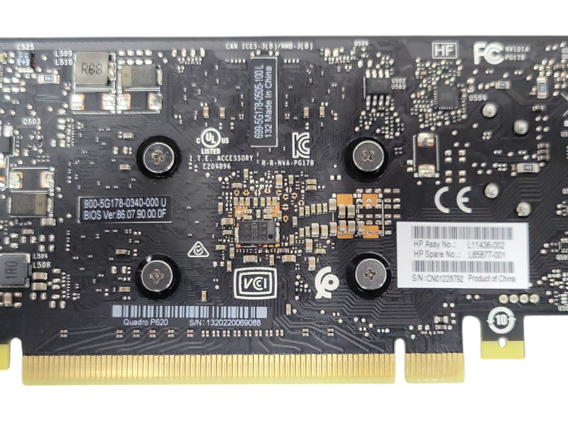 Nvidia Quadro P620 2GB GDDR5 PCIE Graphics Card 4x Mini DisplayPort Low Profi _