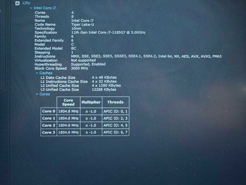 Dell Latitude 5520 Intel Core i7-1185G7@3GHz 16GB DDR4 RAM 512GB NVMe SSD  Lap200