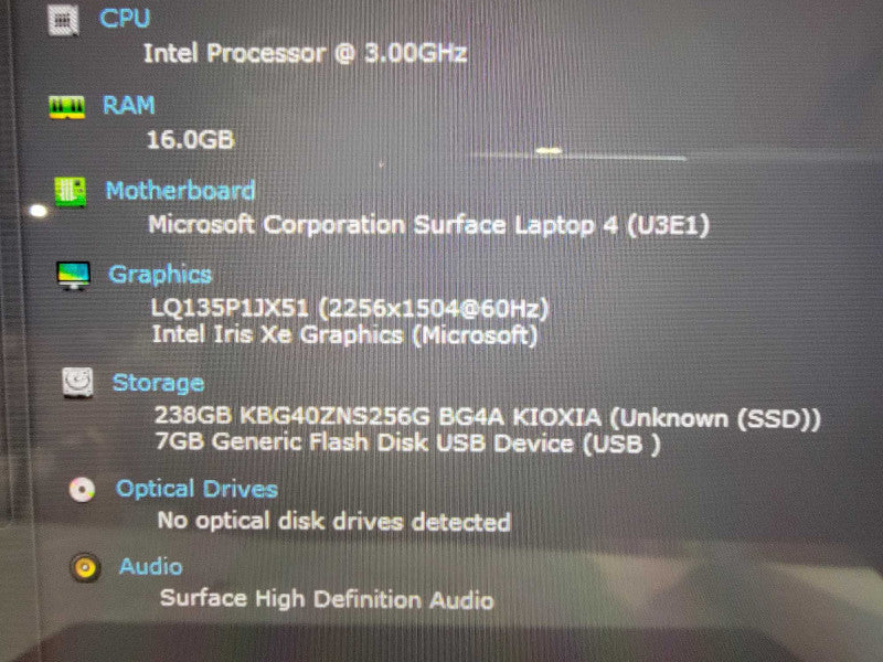 MS Surface Laptop 4 1951 13.5" | i7-1185G7 @3GHz 16GB RAM 256GB SSD - READ  Lap200