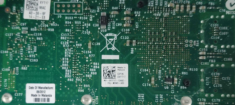 Dell X520-DA2 Dual Port SFP+ High Profile PCIe Network Adapter 0XYT17 _