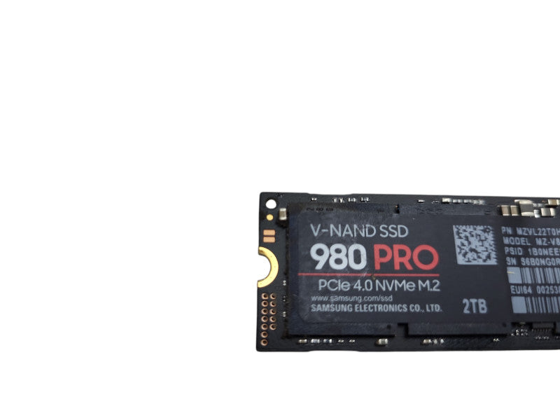 2TB PCIe 4.0 M.2 NVMe 2280 SSD Samsung 980 PRO  - 100% Health Q&
