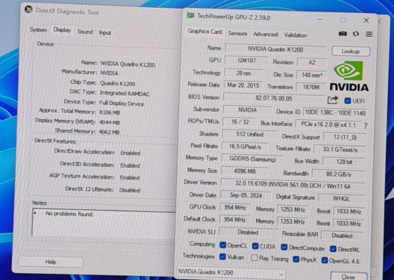 HP NVIDIA Quadro K1200 4GB GDDR5 Graphics Card