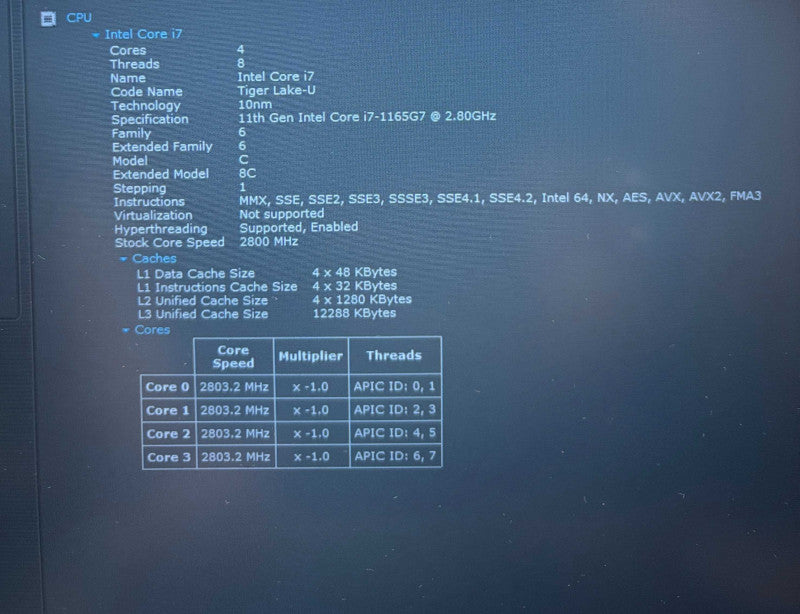 Lenovo ThinkPad E15 i7-1165G7 16GB 256SSD No Power Adapter READ!  Lap200