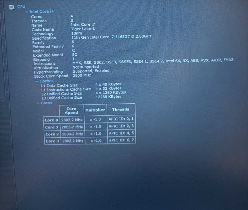 Lenovo ThinkPad E15 i7-1165G7 16GB 256SSD No Power Adapter READ!!  Lap200