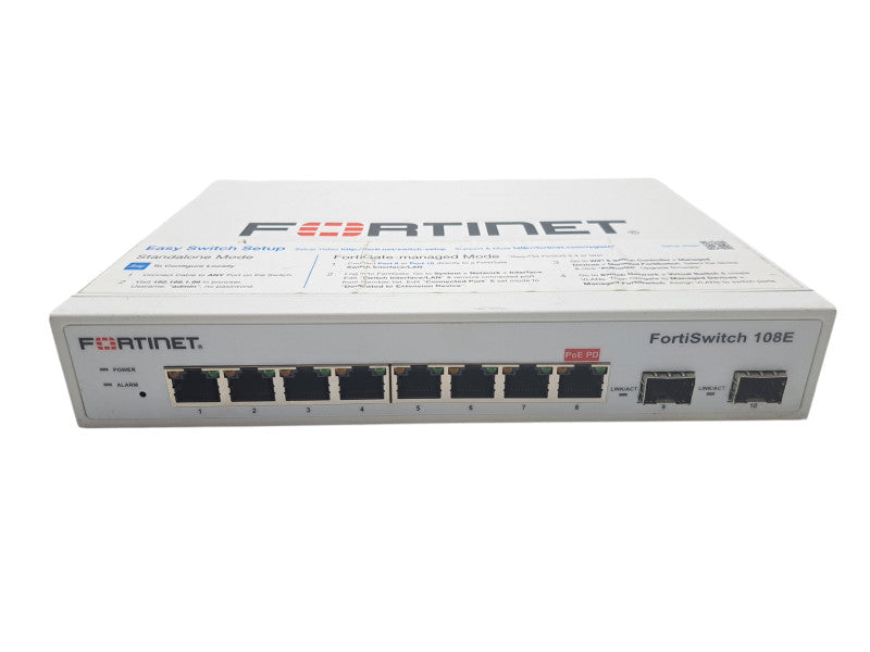 Fortinet Fortiswitch FS-108E | 8-Port Gigabit w/ 2x SFP Network Switch