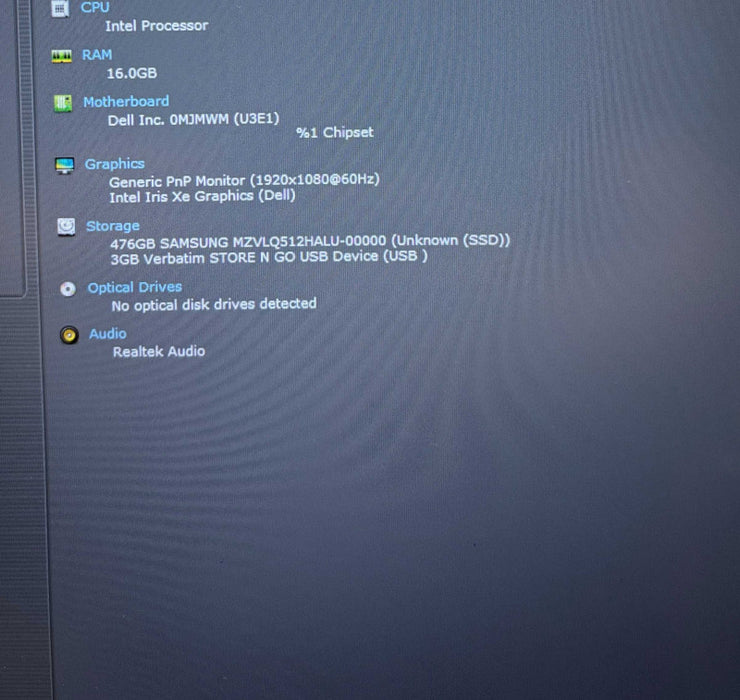 Dell Latitude 3540 Intel Core i7-1355U (13th Gen) 16GB RAM 512GB SSD  Lap200