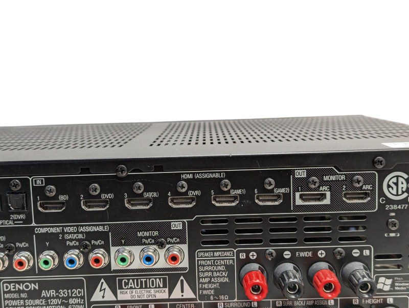 DENON AVR-3312ci 7.1 Surround Sound Home Theatre Receiver HDMI Network -