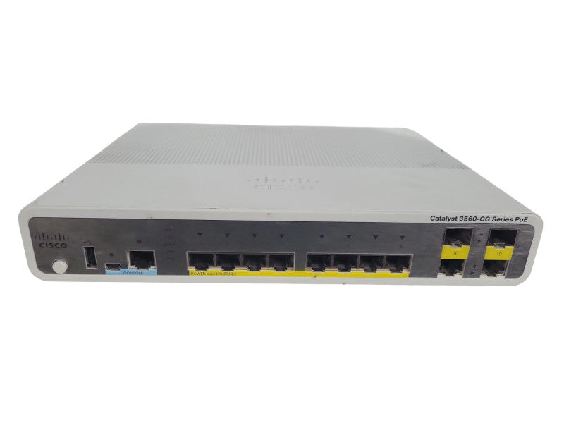 Cisco WS-C3560CG-8PC-S | 8-Port Gigabit PoE Silent Switch | 2x Dual Uplinks !
