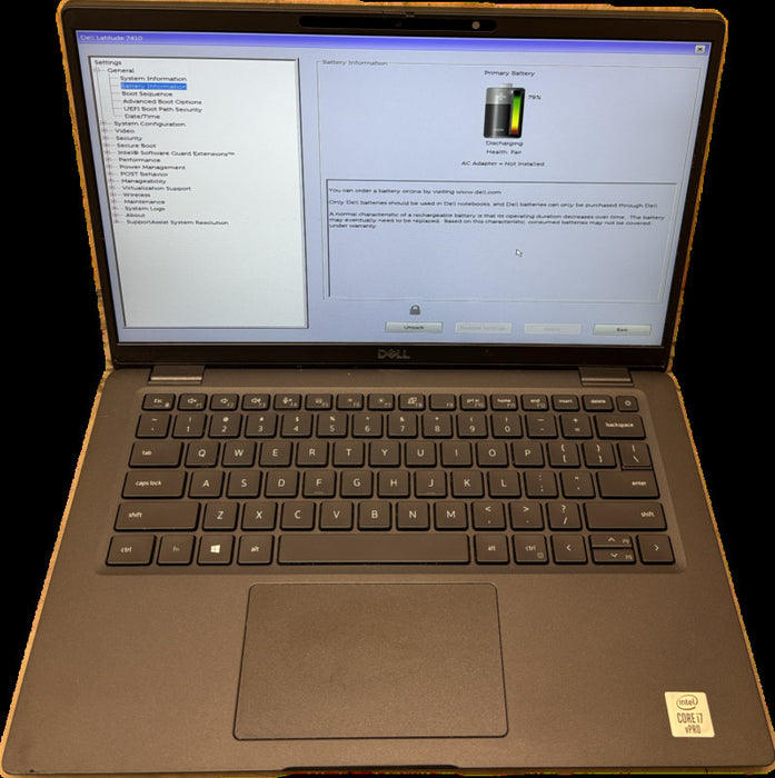 Dell Latitude 7410 TOUCH i7-10810U BIOS Locked For Parts/Repair READ!  Lap200