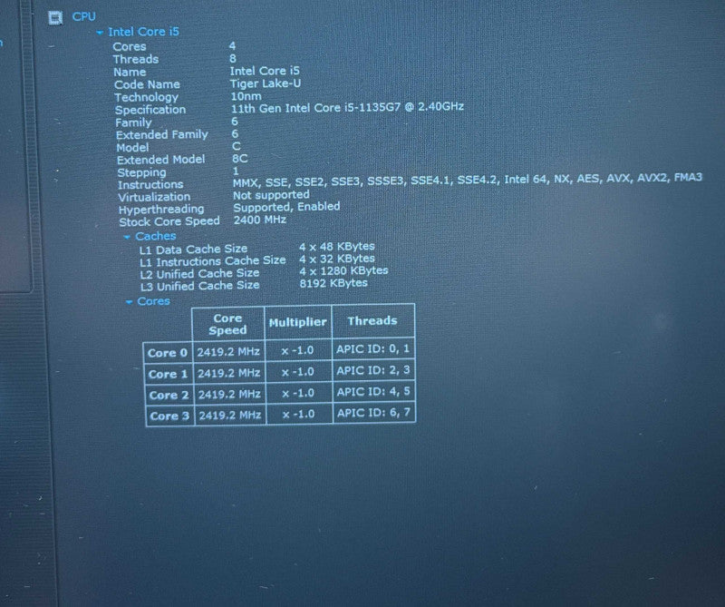 HP ProBook450 G8 Intel Core i5-1135G7@2.4GHz 16GB DDR4 RAM 256GB SSD READ  Lap200