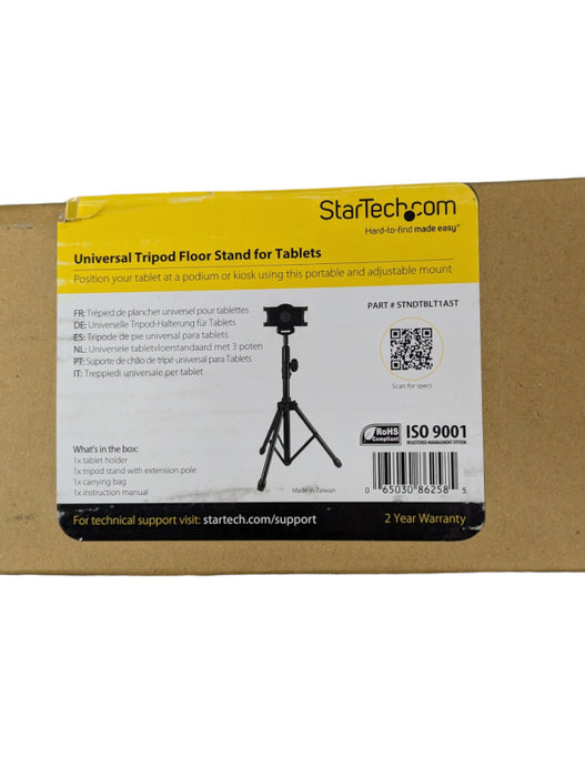 StarTech.com Universal Tripod Floor Stand for Tablets New STNDTBLT1A5T Q-