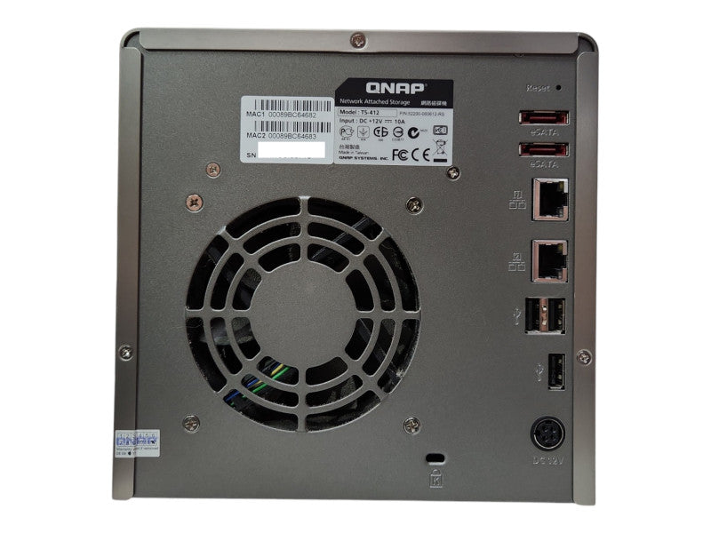 QNAP TS-412 4-Bay NAS, 16TB (4x 4TB) 3.5" HDD, No PSU