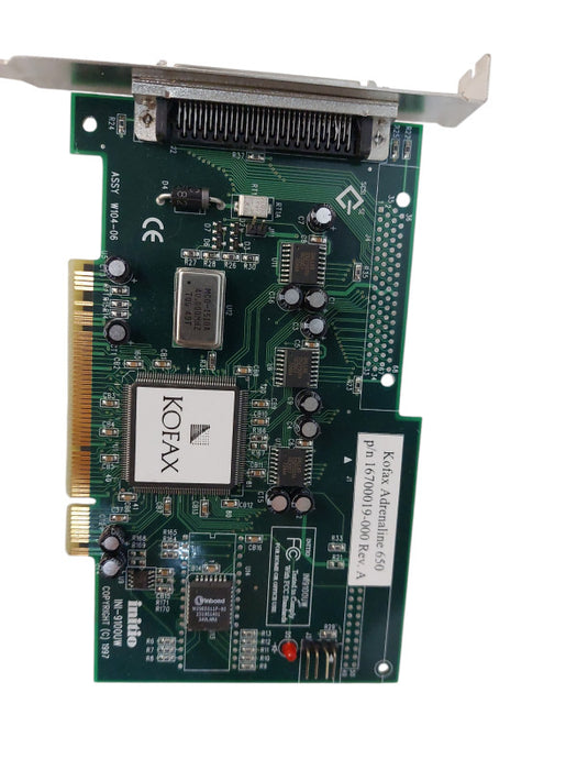 Kofax Adrenaline 650 PCI SCSI Controller Card INI-9100UW 16700025-000 Rev A =