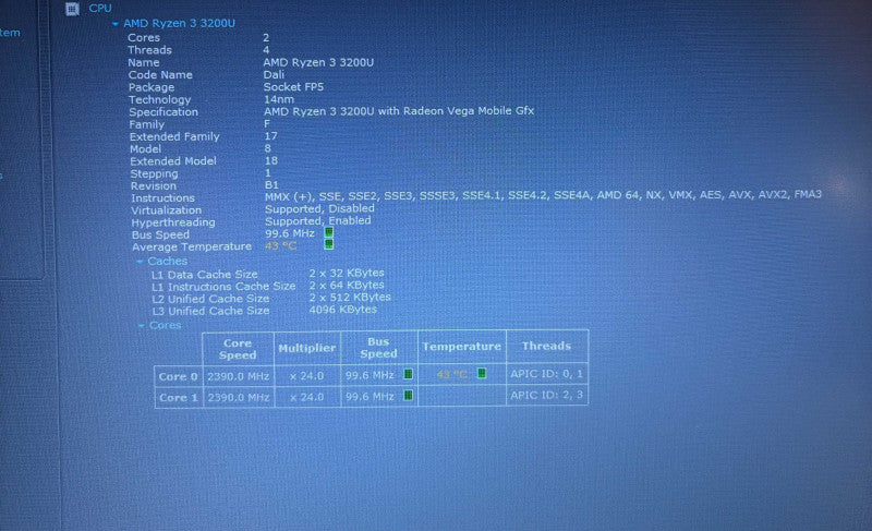 Acer Aspire A315-42 AMD Ryzen 3-3200U@2.6GHz 16GB RAM 256GB SSD READ  BudLap