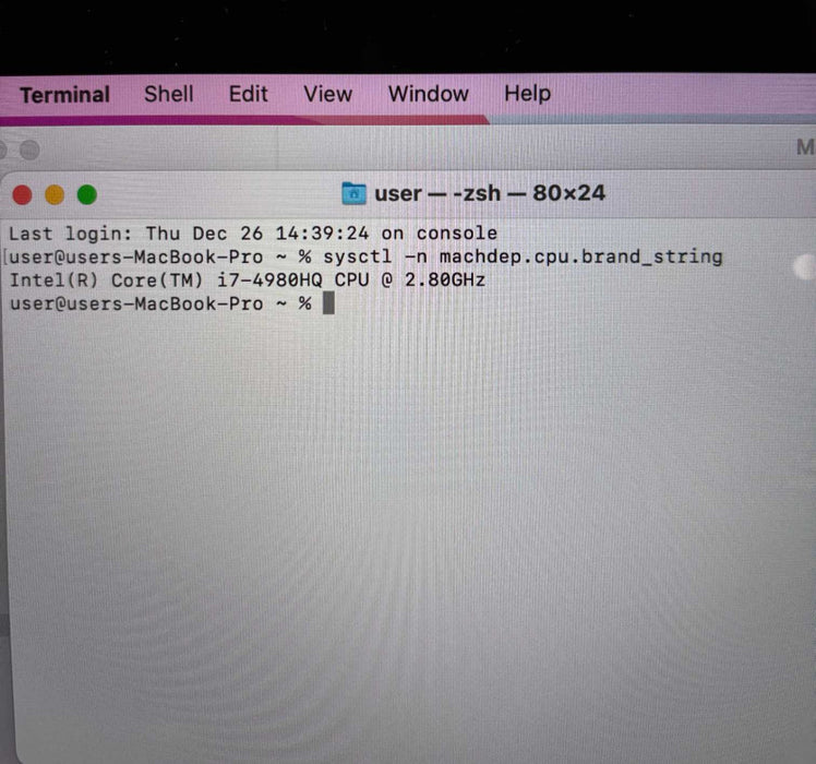 Apple MacBook Pro 15" Mid 2015 i7-4980HQ 16GB 512SSD No Power Adapter READ