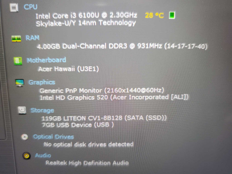 Acer Switch Alpha 12 Tablet PC, Intel i3 6100U, 4GB RAM, 128GB SSD  Q