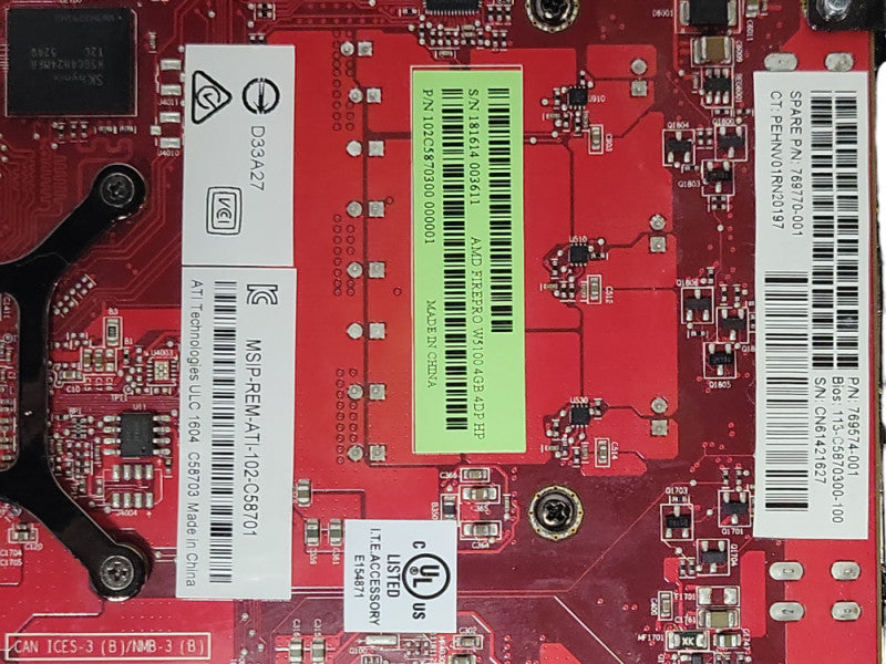 AMD Firepro W5100 4GB GDDR5 4x Display Ports graphic cards _