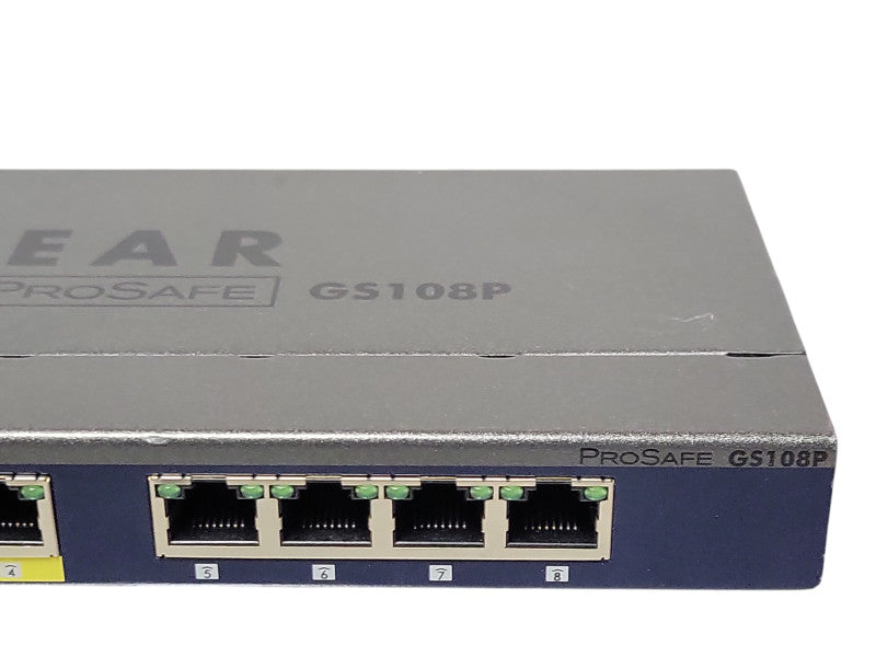 NetGear prosafe 8 port 10/100/1000 switch 4-port PoE GS108P _