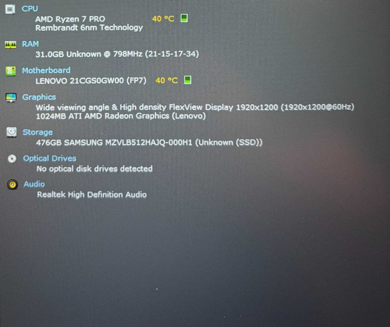 Lenovo ThinkPad T14 Gen 3 TOUCH Ryzen 7 PRO 6850 32GB RAM 512GB SSD  Lap200