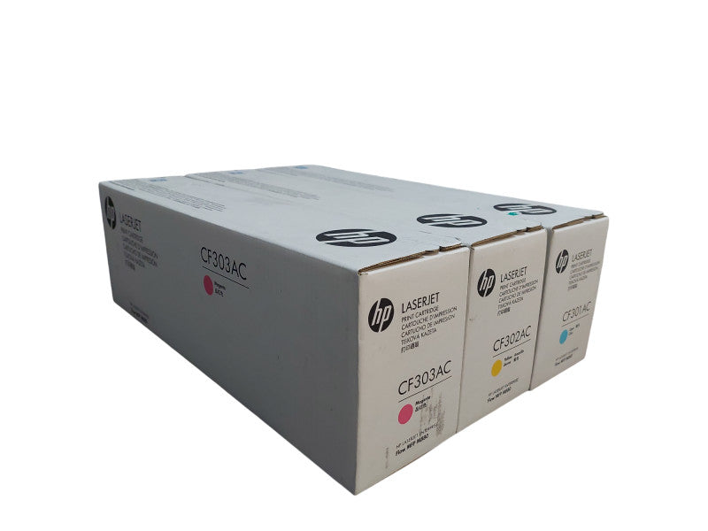 SET HP CF301AC,CF302AC,CF303AC LaserJet Print Cartridge Cyan, Yellow, Magenta =