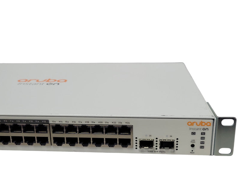 Aruba Instant on 1830 24G 12p Class4 PoE 2SFP 195W Switch w/ rack Ears _