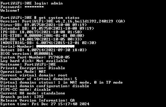 Fortinet FortiWi-Fi 30E Network Security Firewall FWF-30E | Factory Reset