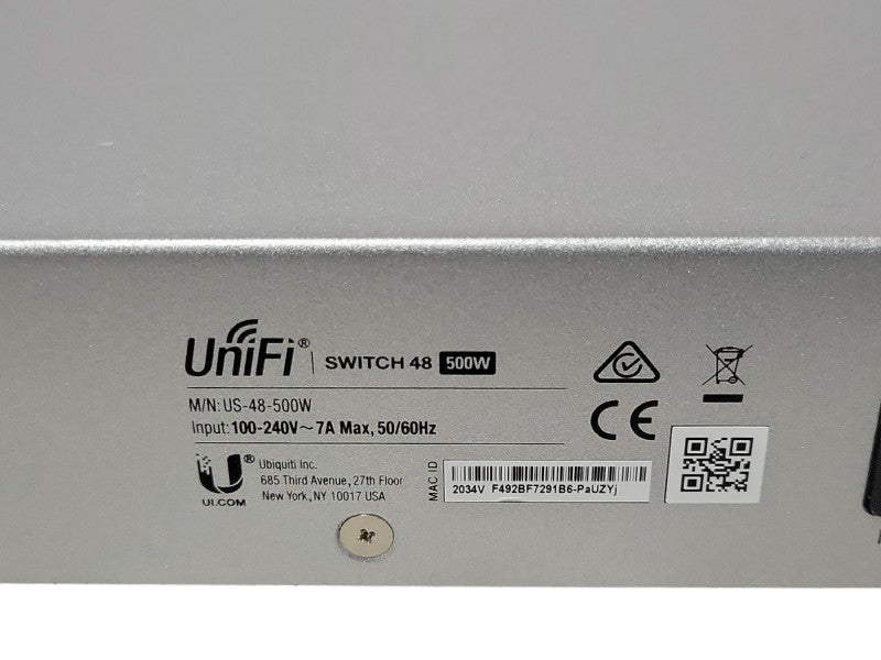 Ubiquiti US-48-500W Unifi Managed PoE+ Gigabit Switch _