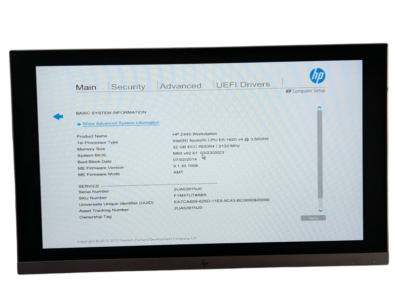 HP Z440 Workstation PC Intel Xeon E5-1620 v4 32GB RAM 250GB SSD Quadro K2000 Q-