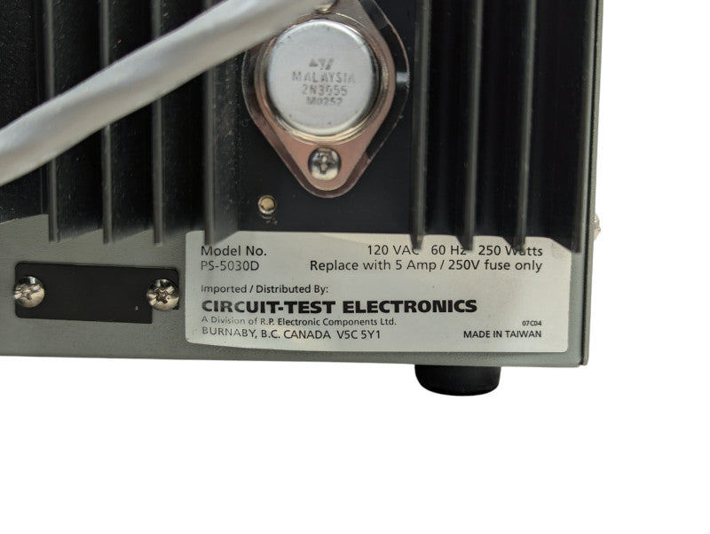 Regulated DC Lab Power Supply CIRCUIT-TEST PS-5030D 0-30V 0-5A PLESE READ  -