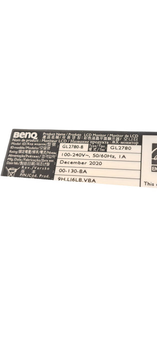 BenQ GL2780 27" FHD 1920 x 1080 75Hz 1ms VGA DVI H W/ Stand| See Pictures