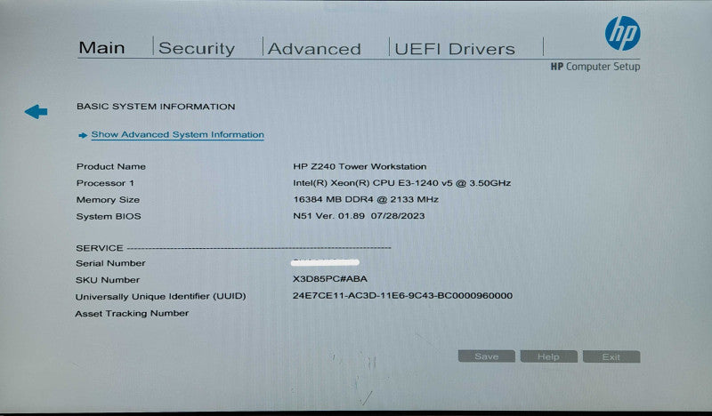 HP Z240 Workstation, Xeon E3-1240 v5 3.50GHz, 16GB DDR4, Quadro K2000