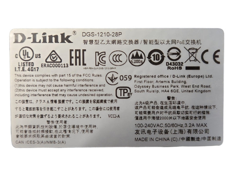 D-Link DGS-1210-28P, 28-Port Gigabit PoE 4x SFP Web Smart Switch