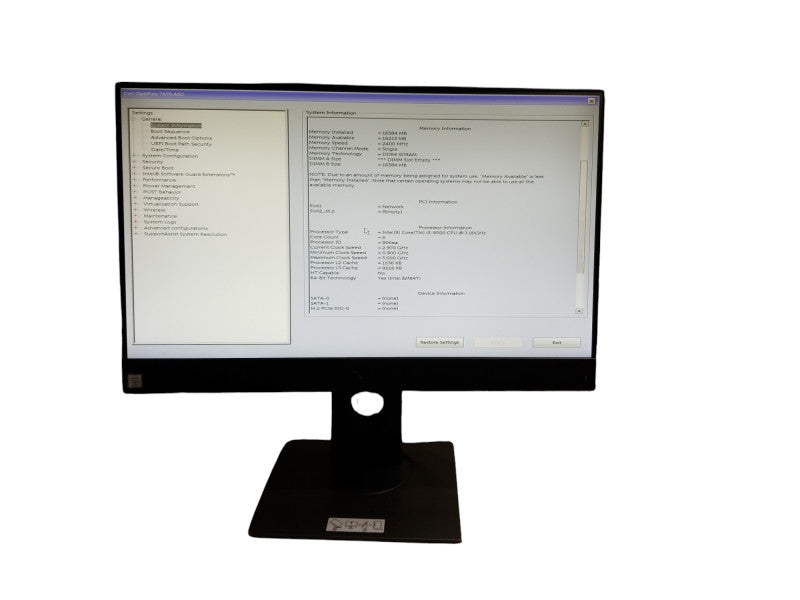 OptiPlex 7470 All-in-One Desktop | Intel i5-9th gen @3.00GHz | 16 GB DDR4   Q