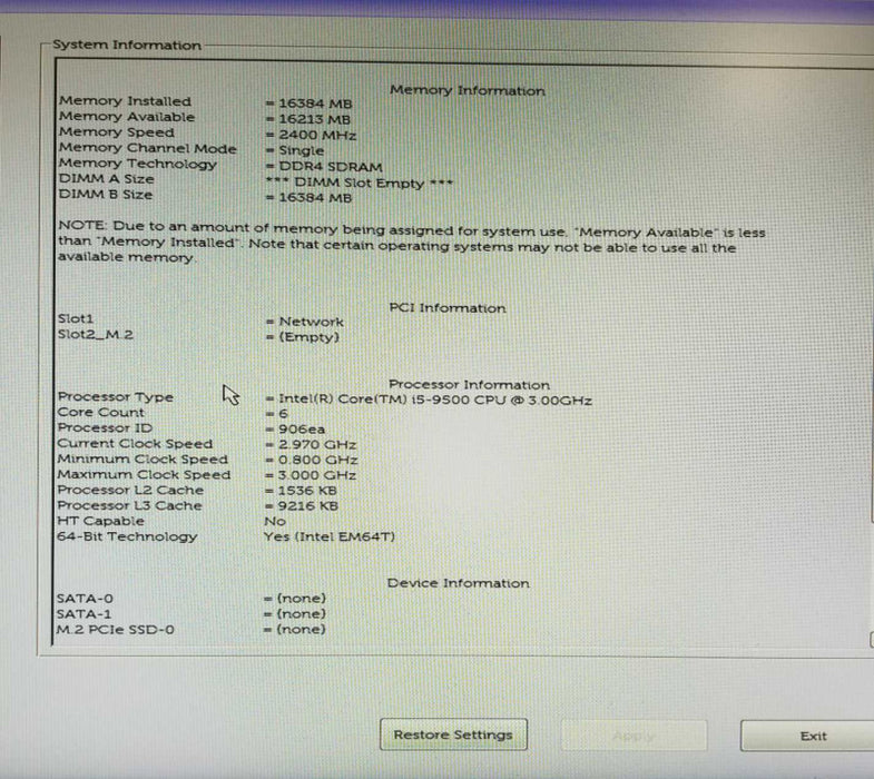 OptiPlex 7470 All-in-One Desktop | Intel i5-9th gen @3.00GHz | 16 GB DDR4   Q